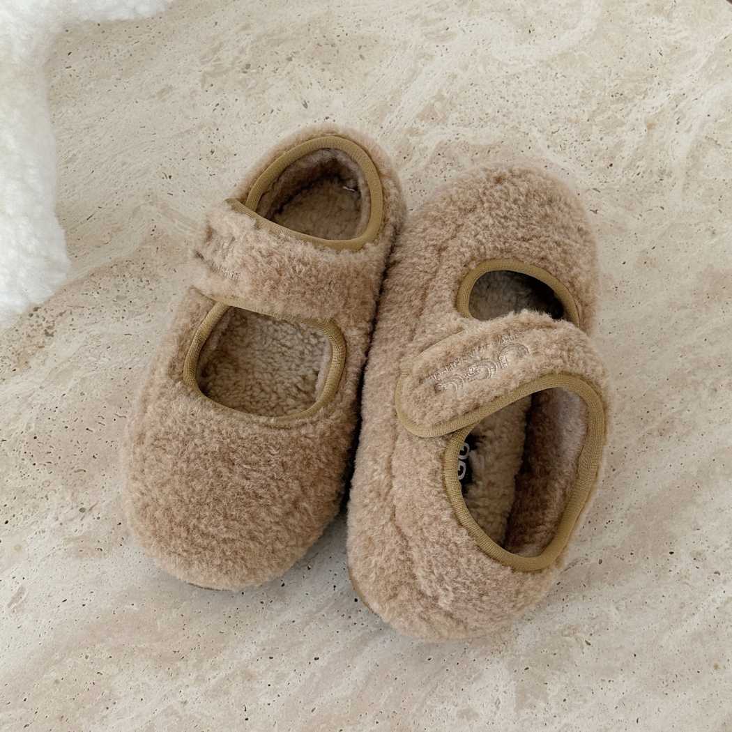 AUSTRALIAN SHEPHERD® Kids Sheepskin Wool Mary Jane Slippers AS 7047K