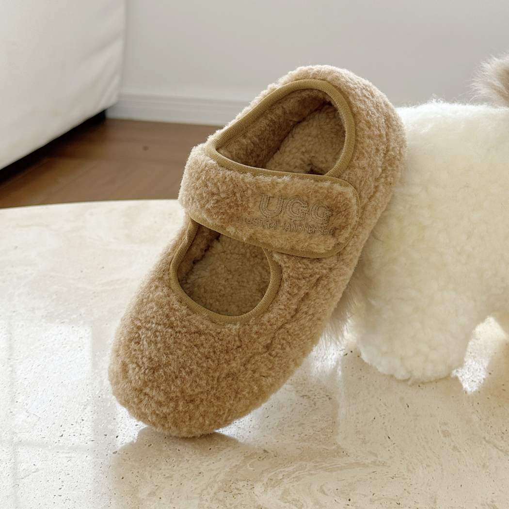 AUSTRALIAN SHEPHERD® Kids Sheepskin Wool Mary Jane Slippers AS 7047K