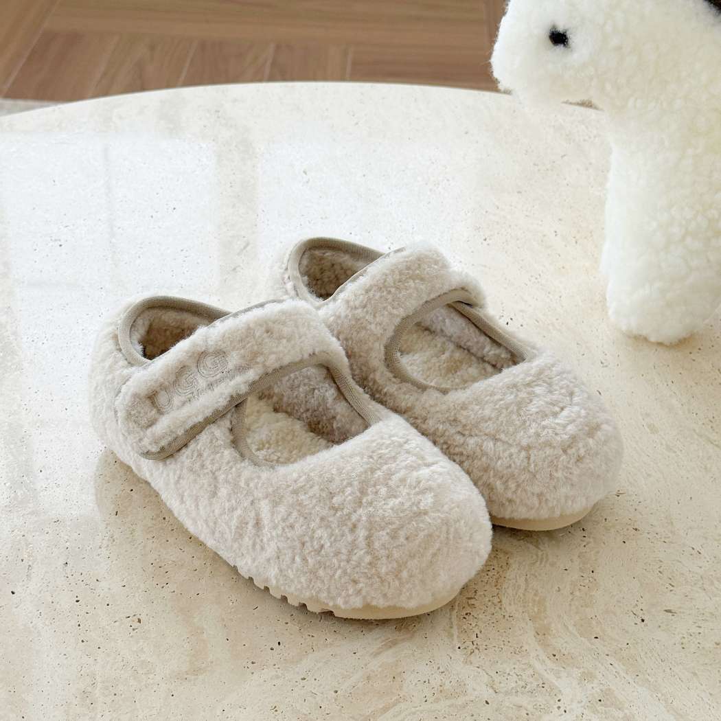 AUSTRALIAN SHEPHERD® Kids Sheepskin Wool Mary Jane Slippers AS 7047K