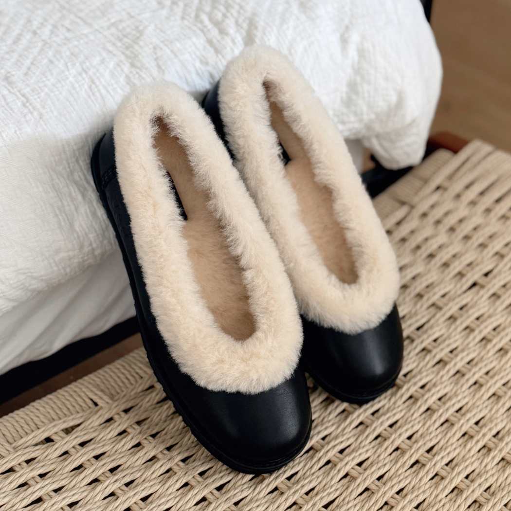 AUSTRALIAN SHEPHERD® Sheepskin Wool Women Leather Flat AS 7051