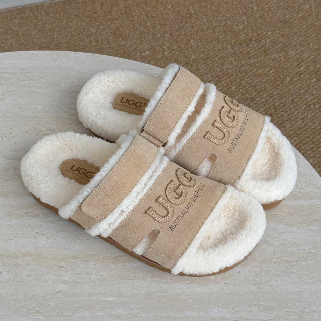 AUSTRALIAN SHEPHERD® UGG Woola Fluffy Slide Slippers AS 7053