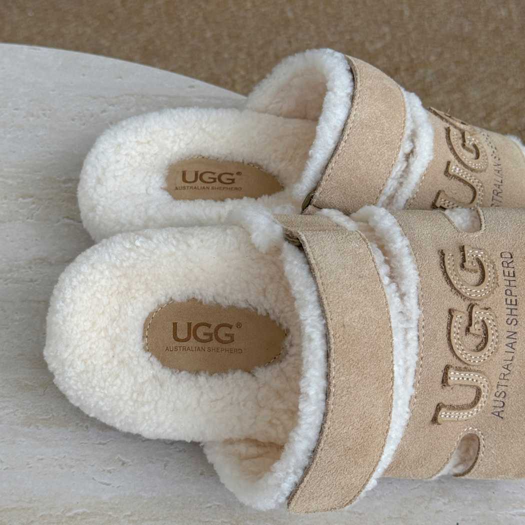 AUSTRALIAN SHEPHERD® UGG Woola Fluffy Slide Slippers AS 7053