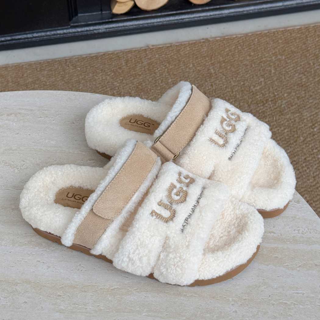 AUSTRALIAN SHEPHERD® UGG Woola Fluffy Slide Slippers AS 7053