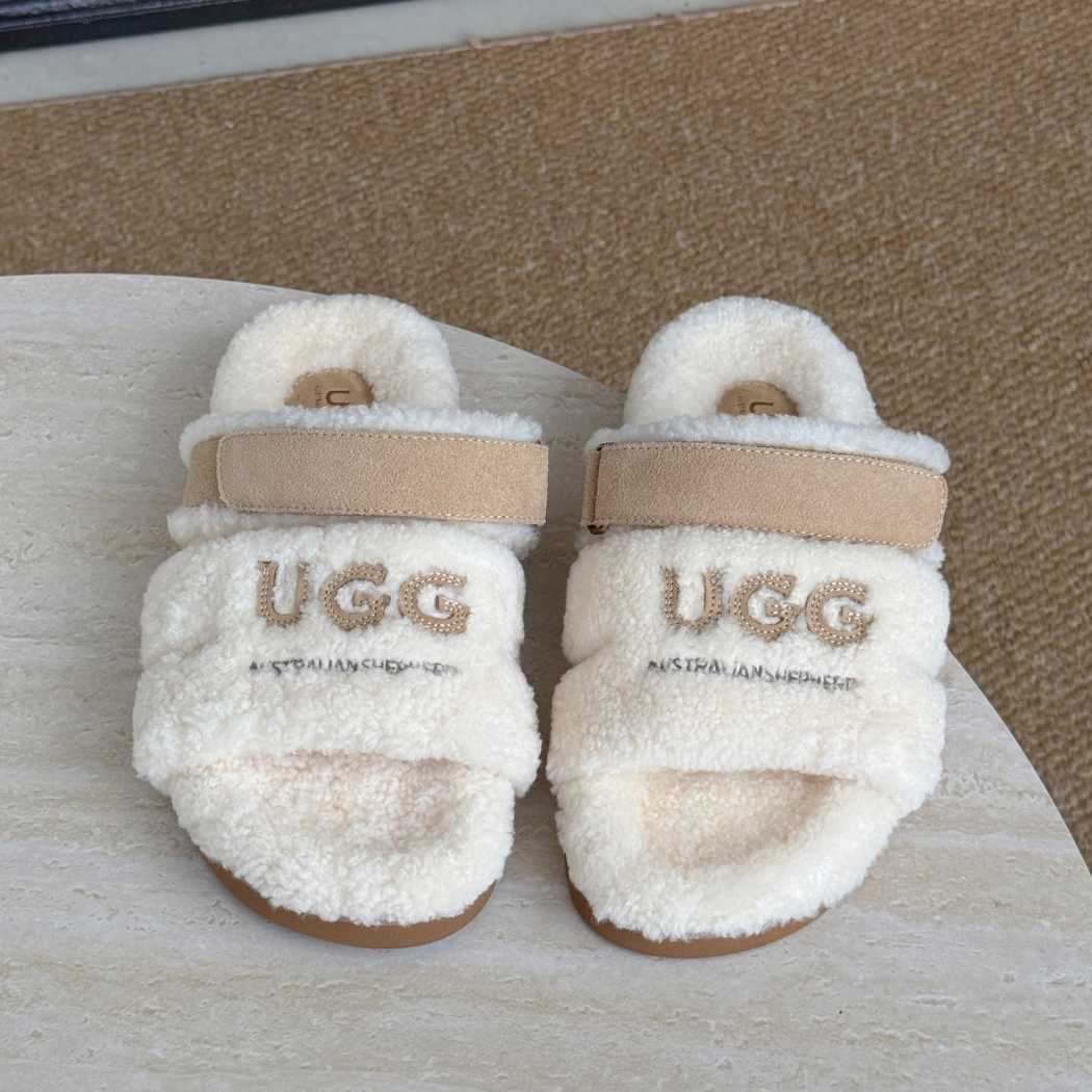 AUSTRALIAN SHEPHERD® UGG Woola Fluffy Slide Slippers AS 7053