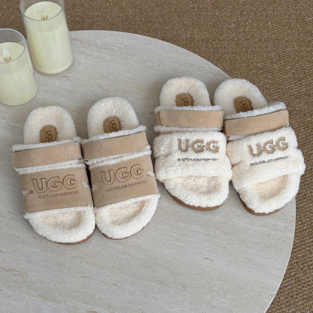 AUSTRALIAN SHEPHERD® UGG Woola Fluffy Slide Slippers AS 7053