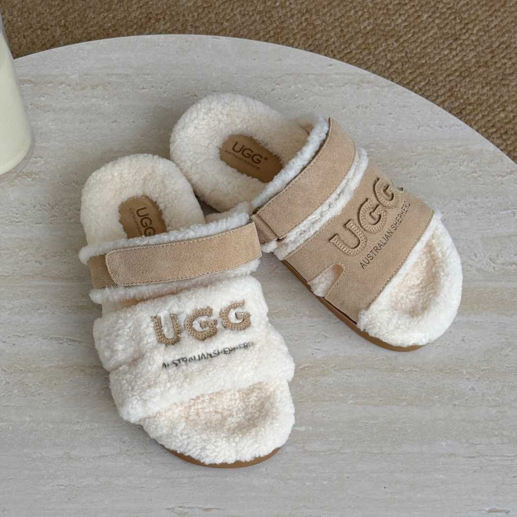 AUSTRALIAN SHEPHERD® UGG Woola Fluffy Slide Slippers AS 7053