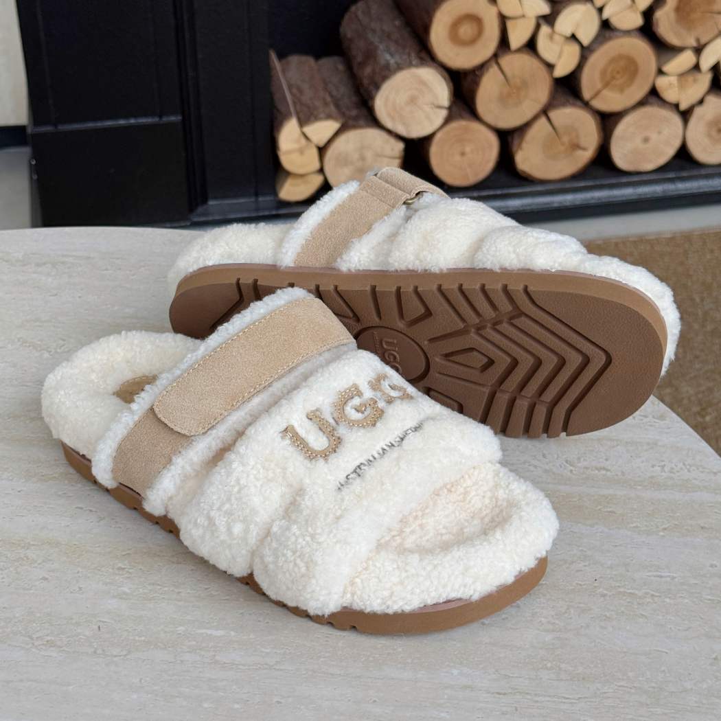 AUSTRALIAN SHEPHERD® UGG Woola Fluffy Slide Slippers AS 7053