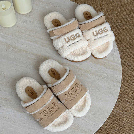 AUSTRALIAN SHEPHERD® UGG Woola Fluffy Slide Slippers AS 7053