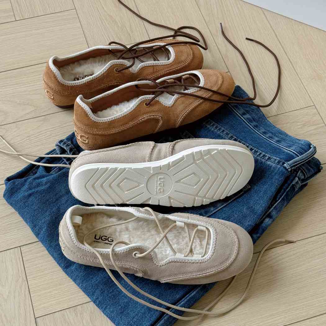 AUSTRALIAN SHEPHERD® Women's Cow Suede Lace-Up Ballet Sneakers AS 7060