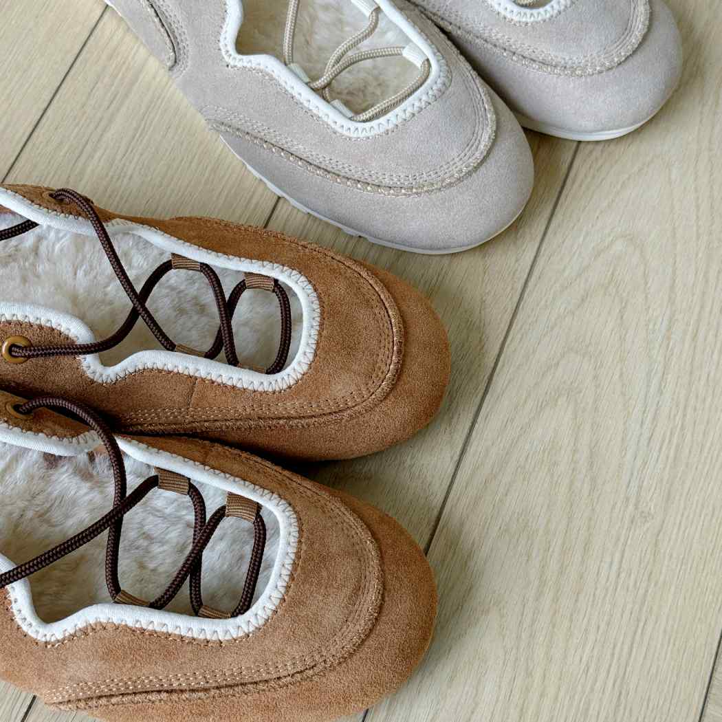AUSTRALIAN SHEPHERD® Women's Cow Suede Lace-Up Ballet Sneakers AS 7060