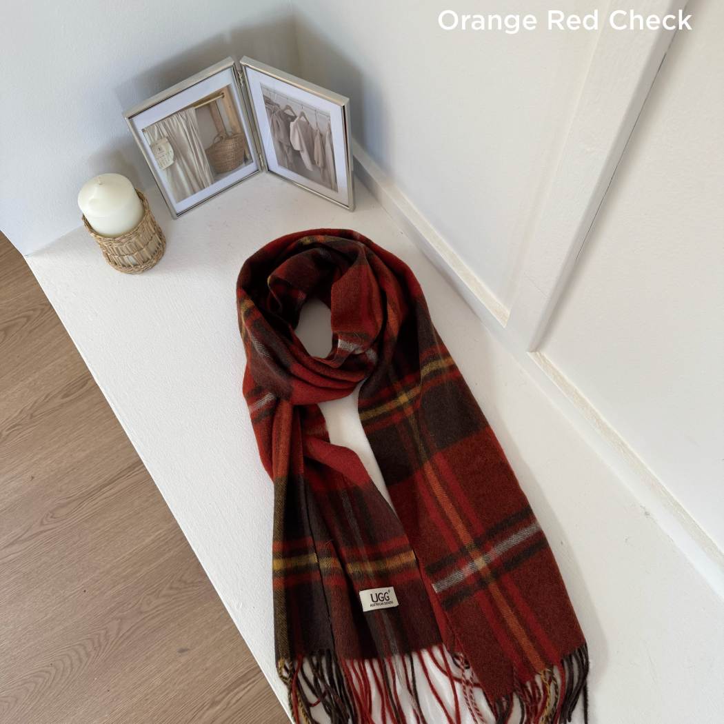 AUSTRALIAN SHEPHERD® 100% Wool Check Scarf Snovia AS 8003