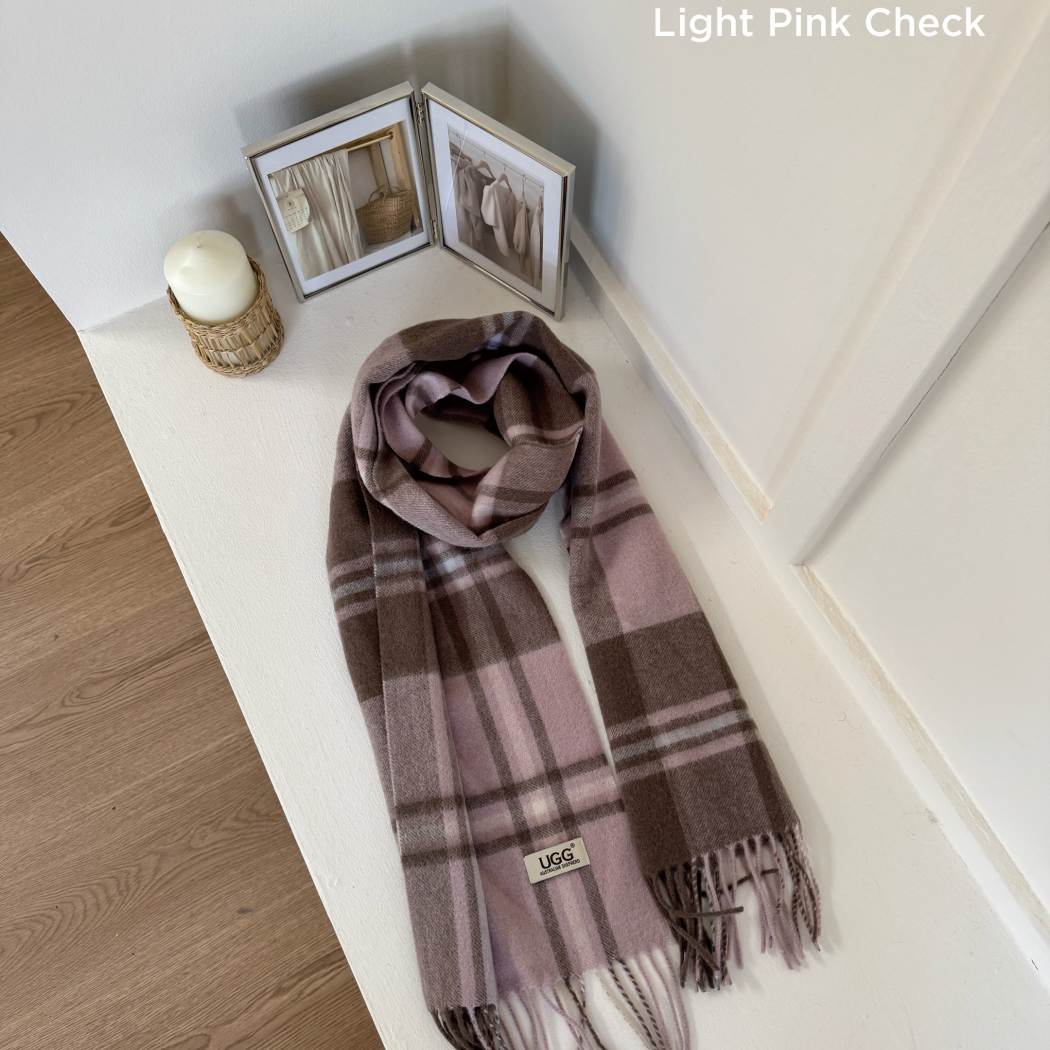 AUSTRALIAN SHEPHERD® 100% Wool Check Scarf Snovia AS 8003