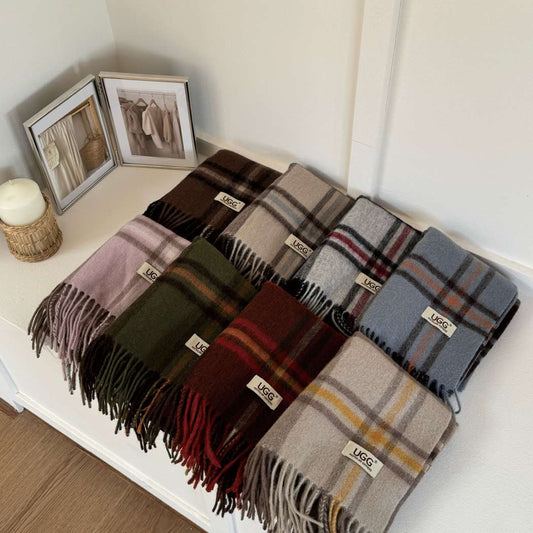 AUSTRALIAN SHEPHERD® 100% Wool Check Scarf Snovia AS 8003