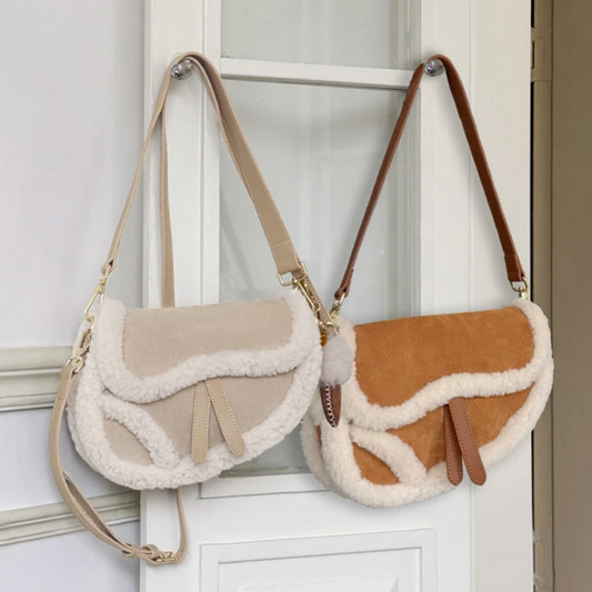 AUSTRALIAN SHEPHERD® Fluffy Wool Saddle Shoulder Bag ASA 029