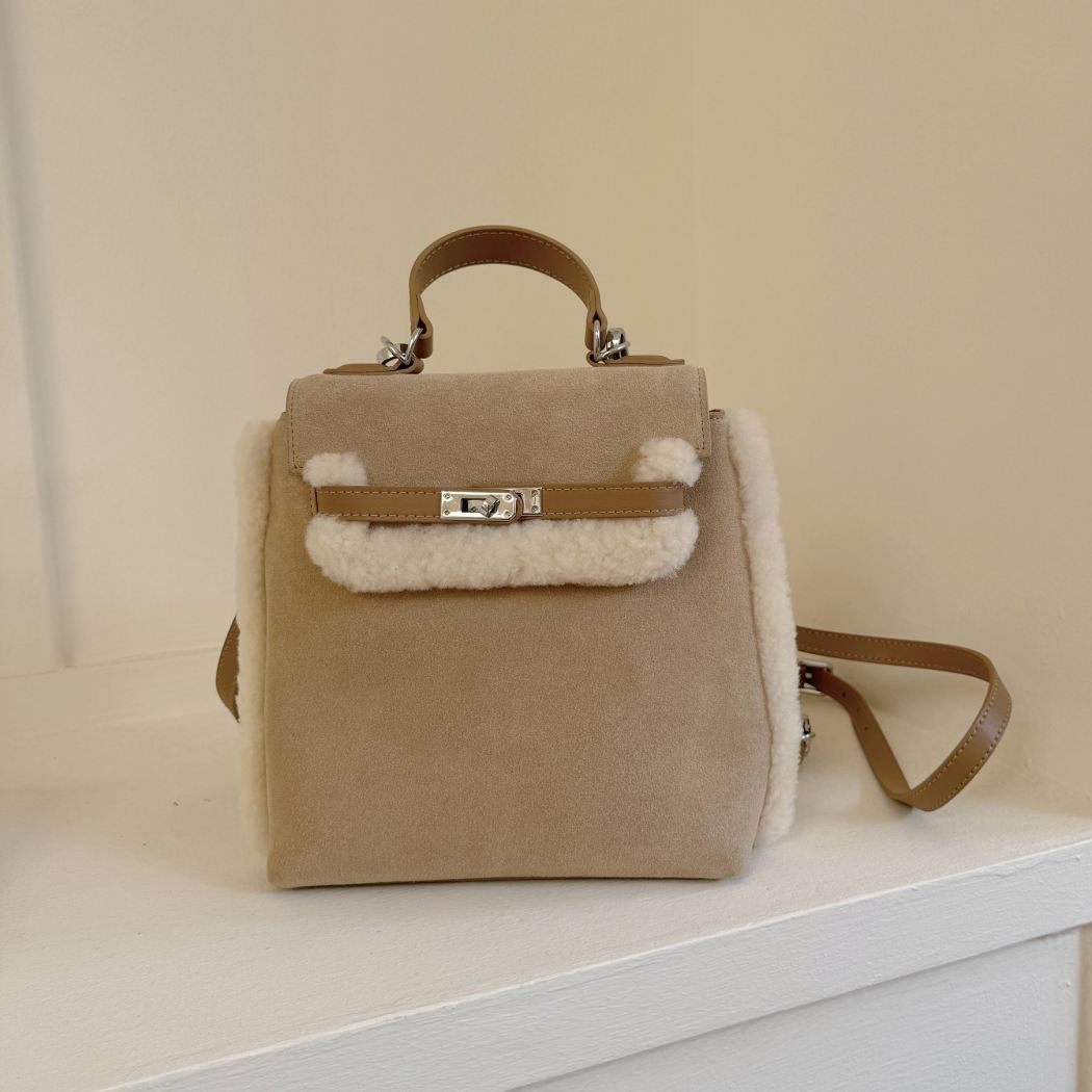 AUSTRALIAN SHEPHERD® Kenny Fluffy Wool Adjustable Strap Shoulder Bag ASA 034