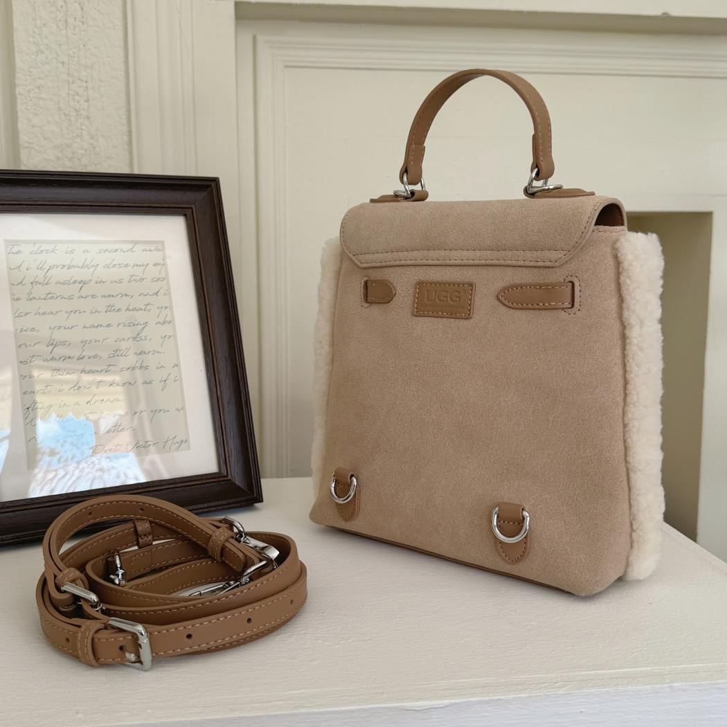 AUSTRALIAN SHEPHERD® Kenny Fluffy Wool Adjustable Strap Shoulder Bag ASA 034