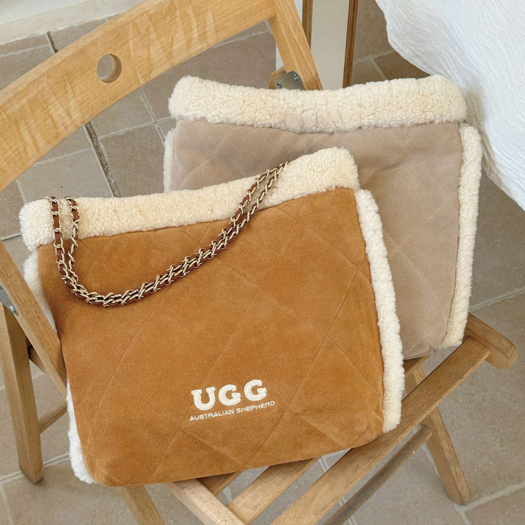 AUSTRALIAN SHEPHERD® Women's Suede Shearling Shoulder Bag ASA 037