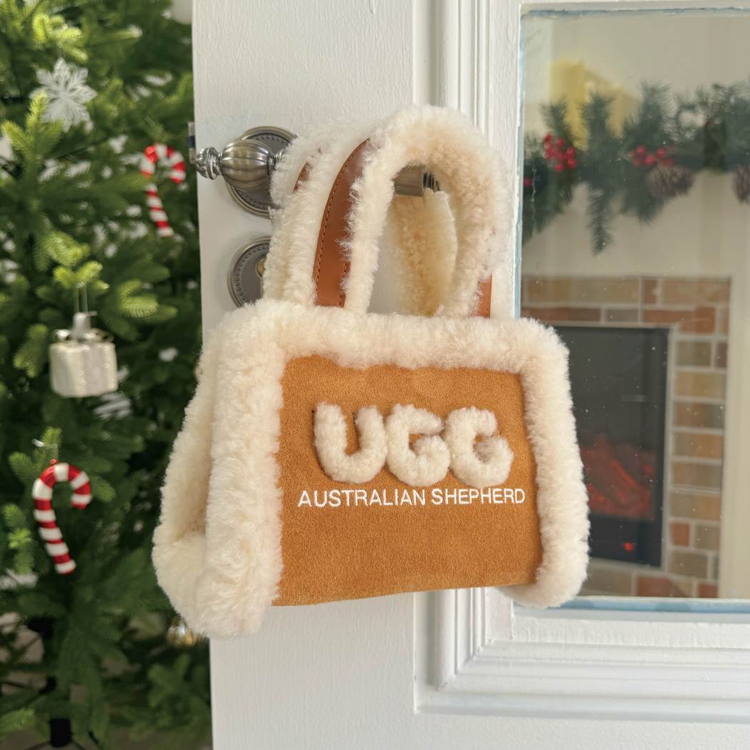 Australian Shepherd Women Fluffy Shearling Strap Shoulder Bag ASA 045
