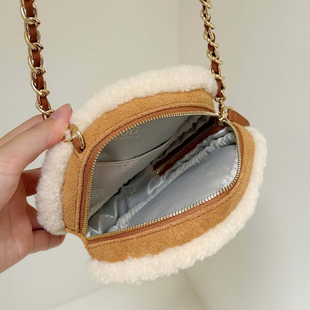 Australian Shepherd Women Fluffy Wool Shoulder Bag ASA 046