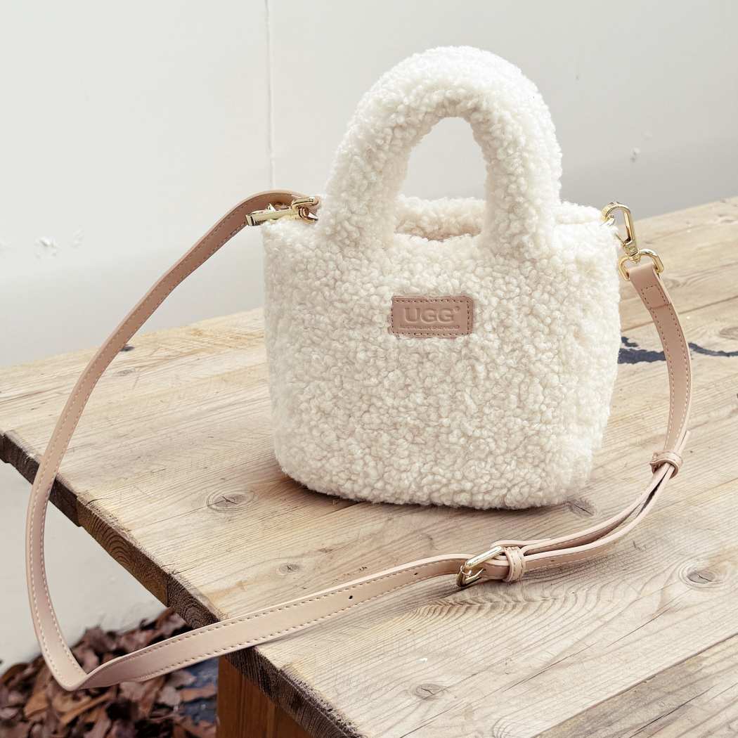 Australian Shepherd Boucle Bag Women's Fluffy Teddy Crossbody Bag ASA 047