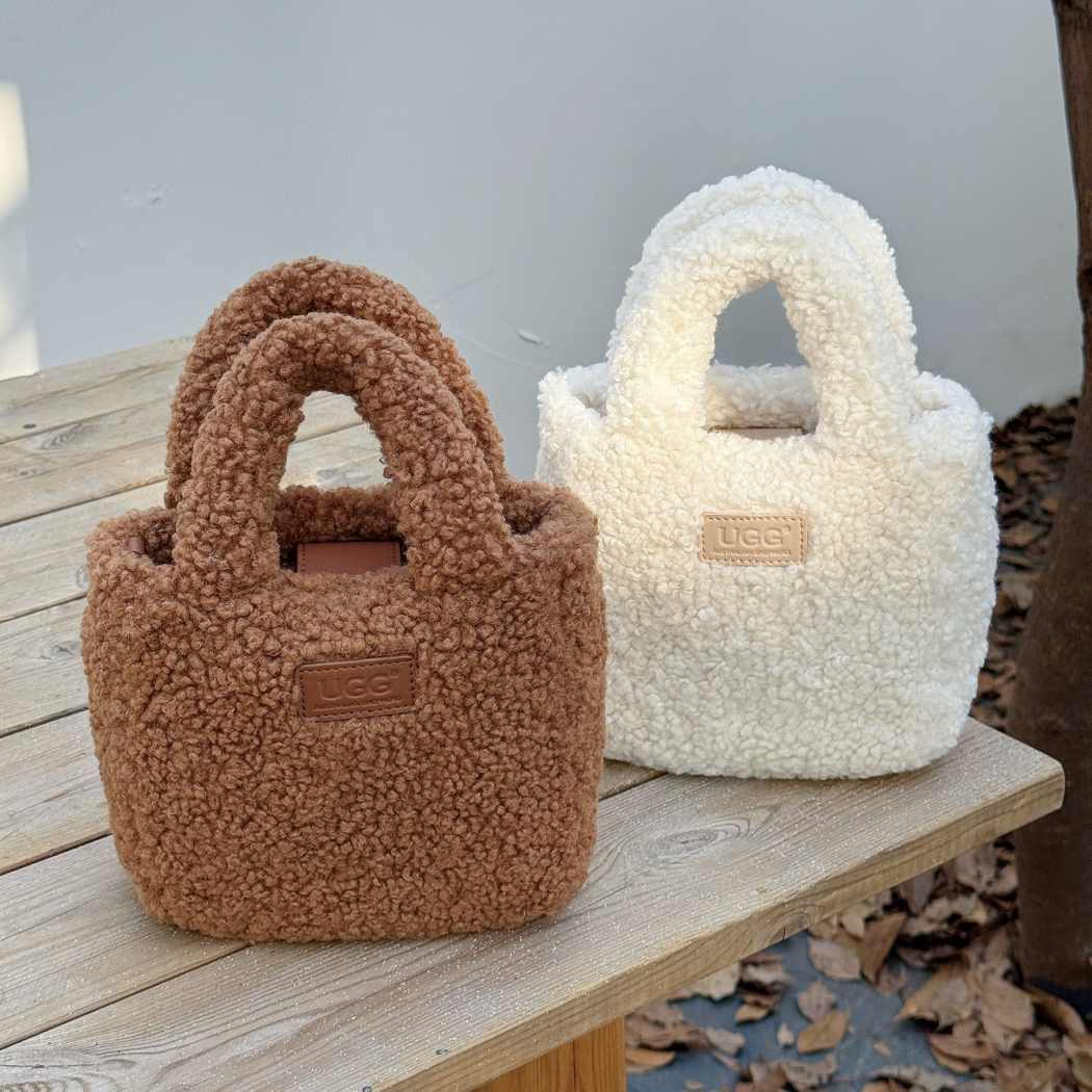 Australian Shepherd Boucle Bag Women's Fluffy Teddy Crossbody Bag ASA 047
