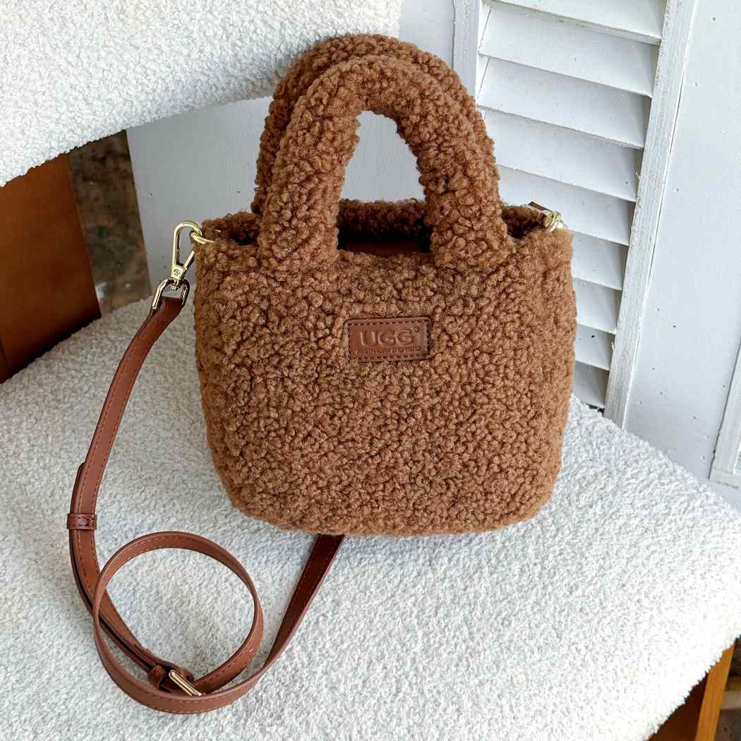 Australian Shepherd Boucle Bag Women's Fluffy Teddy Crossbody Bag ASA 047