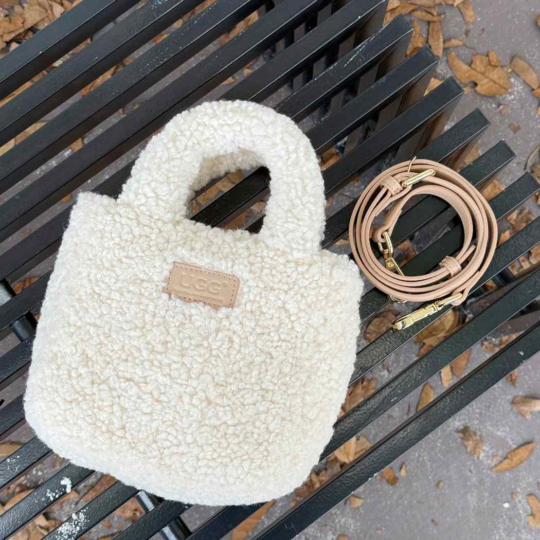 Australian Shepherd Boucle Bag Women's Fluffy Teddy Crossbody Bag ASA 047