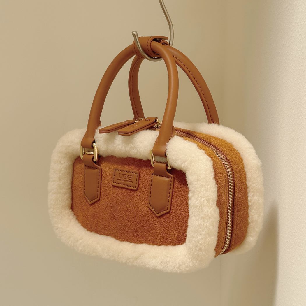 AUSTRALIAN SHEPHERD® Mirelle Crossbody Bag Suede & Wool Trim Mini Tote ASA 068