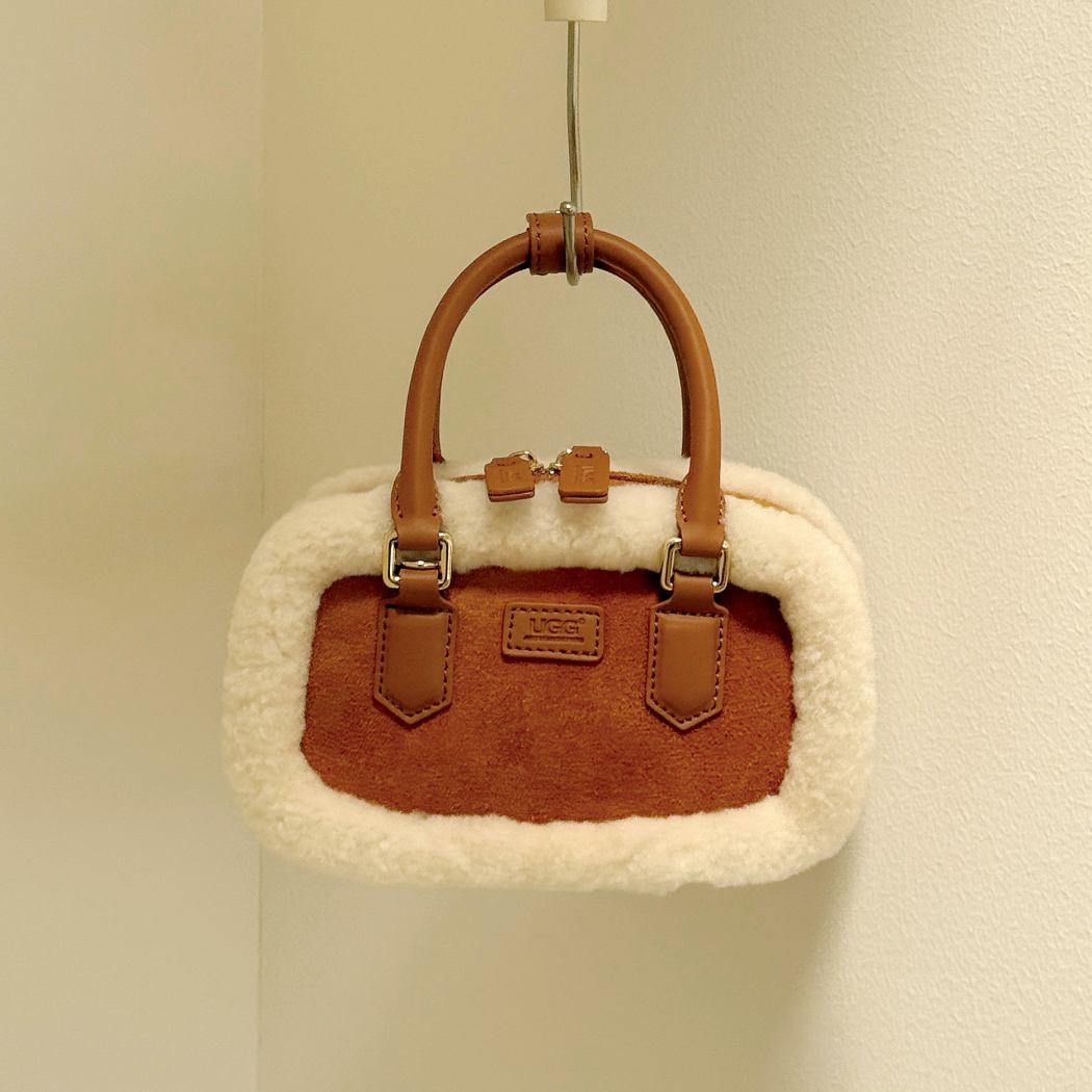 AUSTRALIAN SHEPHERD® Mirelle Crossbody Bag Suede & Wool Trim Mini Tote ASA 068