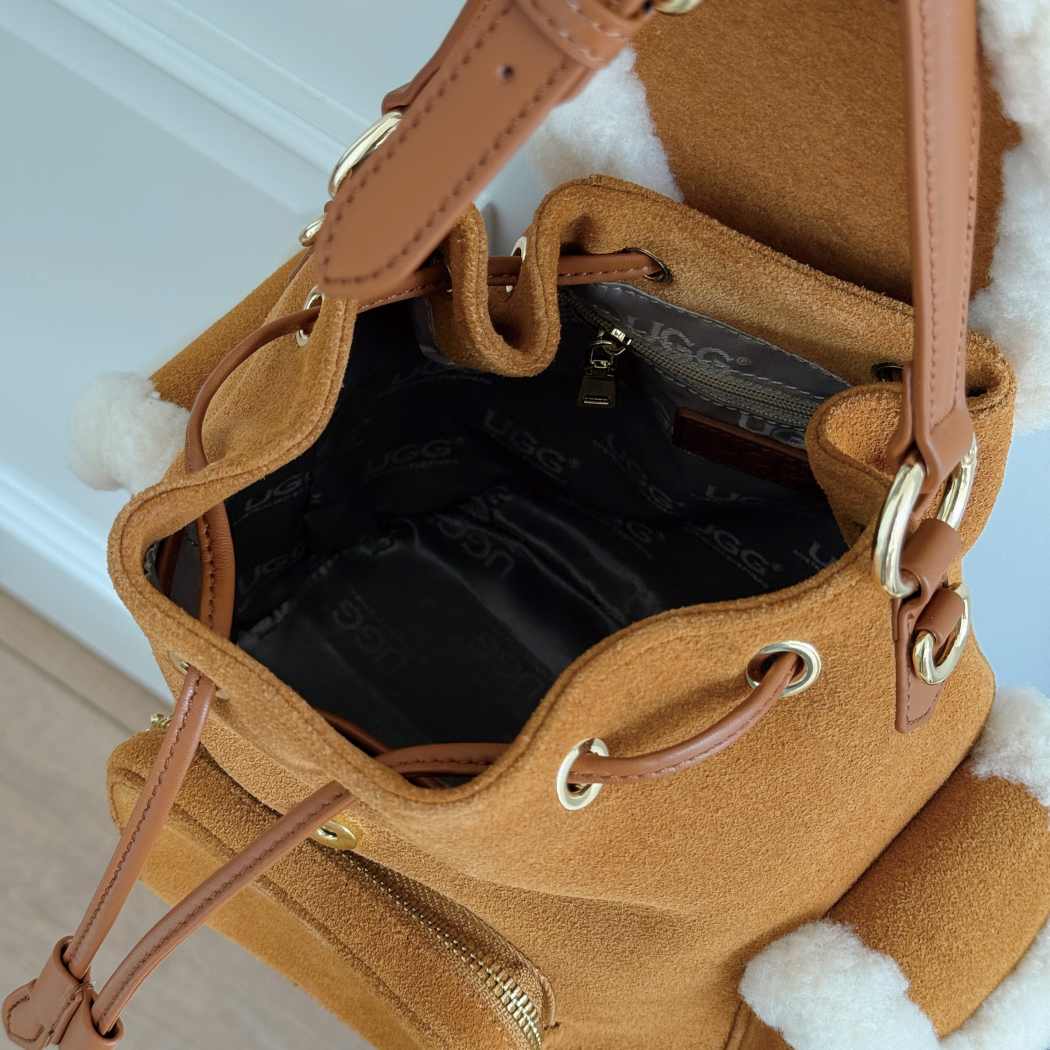 AUSTRALIAN SHEPHERD® Women Braxton Cow Suede Wool Drawstring Backpack ASA 076