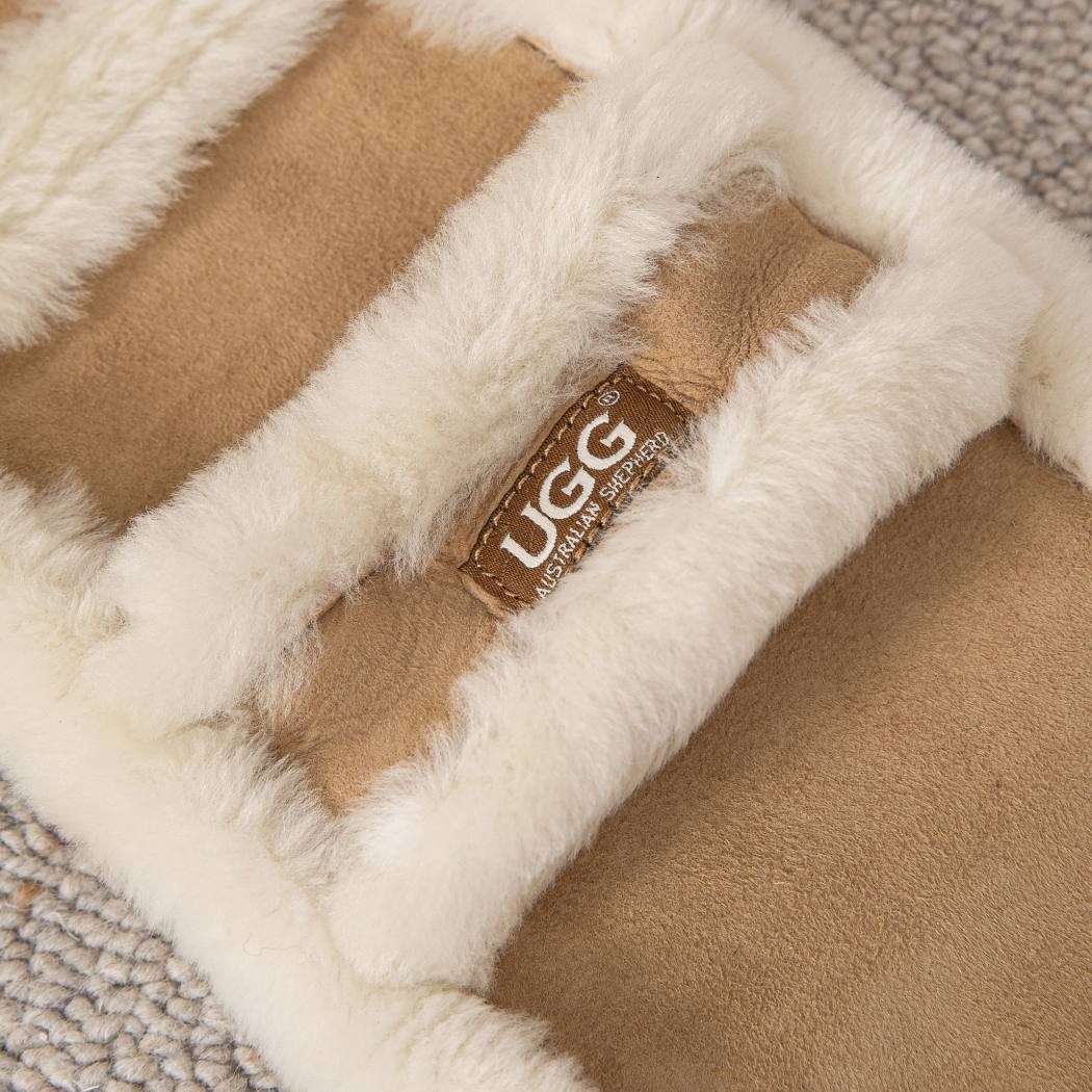 AUSTRALIAN SHEPHERD® Fluffy Sheepskin Wool Shearling Lined Scarf Puni ASZ 017