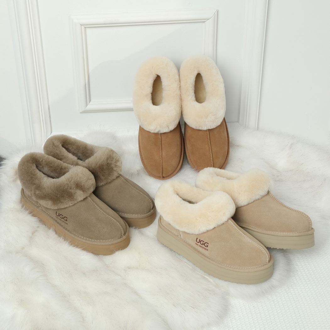 DK UGG Sheepskin Platform Slippers Franka 118