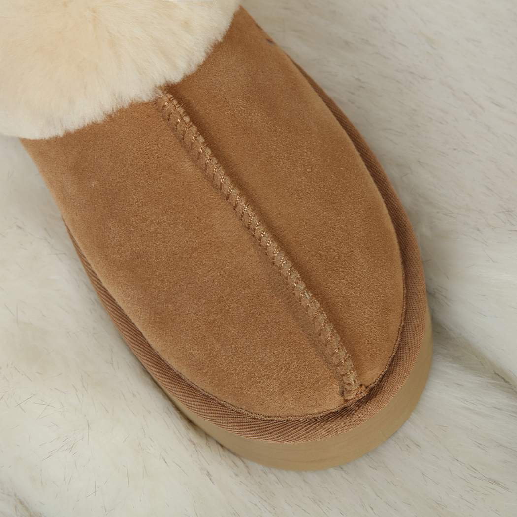 DK UGG Sheepskin Platform Slippers Franka 118