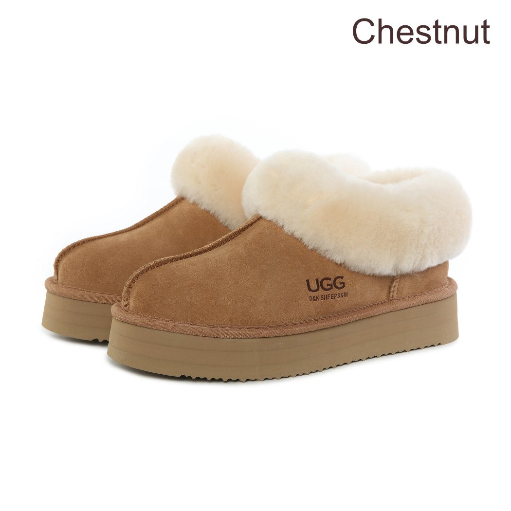 DK UGG Sheepskin Platform Slippers Franka 118