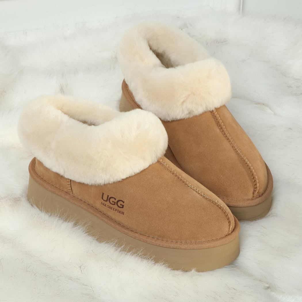 DK UGG Sheepskin Platform Slippers Franka 118