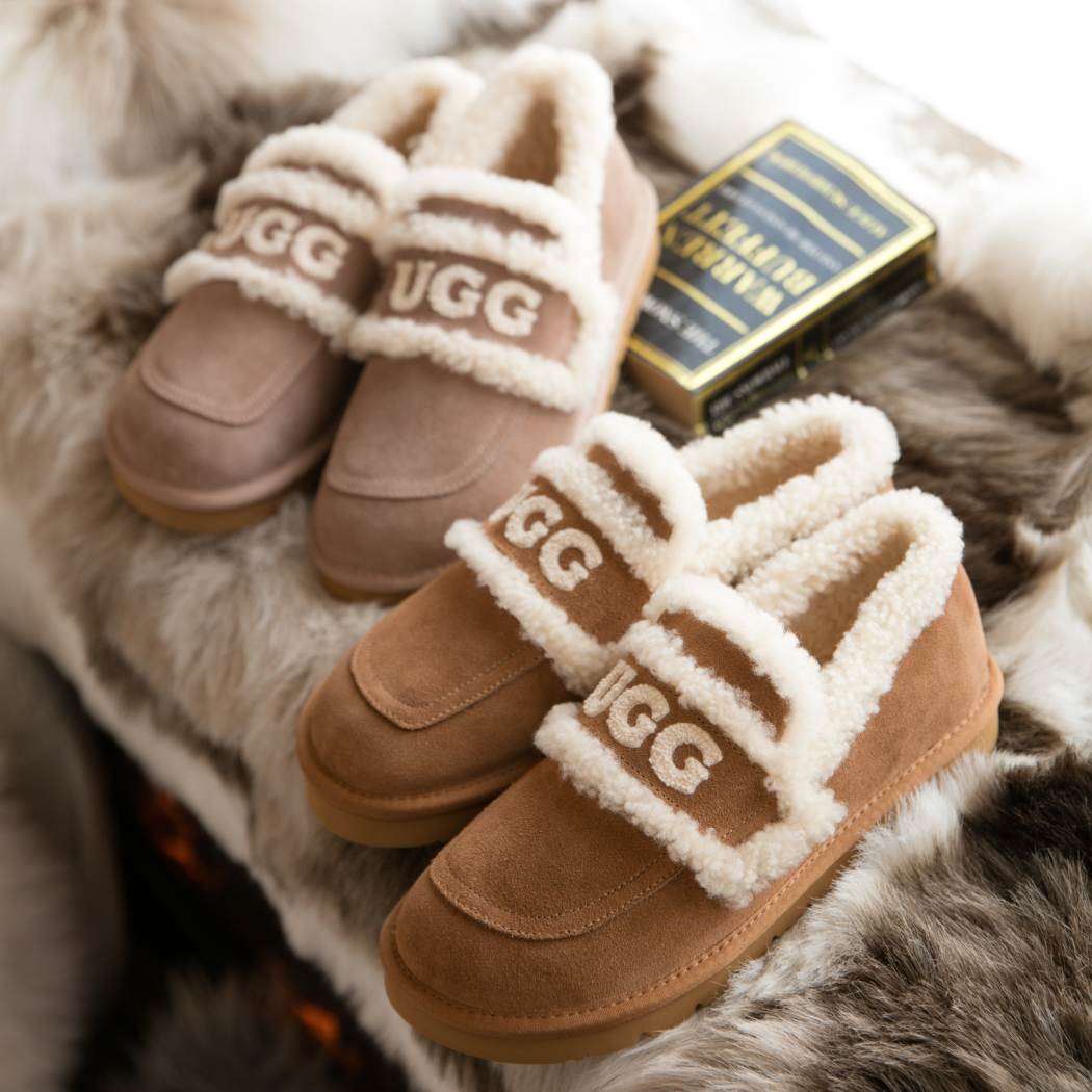 DK UGG® Women Erin Fluffy Wool Ankle Loafers 149