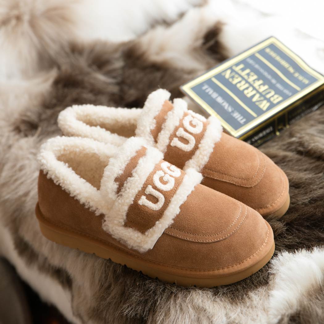 DK UGG® Women Erin Fluffy Wool Ankle Loafers 149