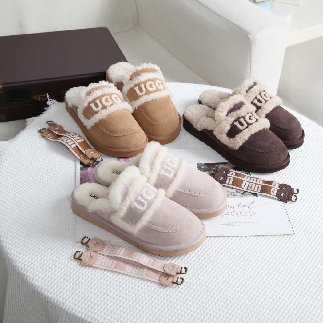 DK UGG Women Erin Detachable Strap Scuff Slipper DK 161