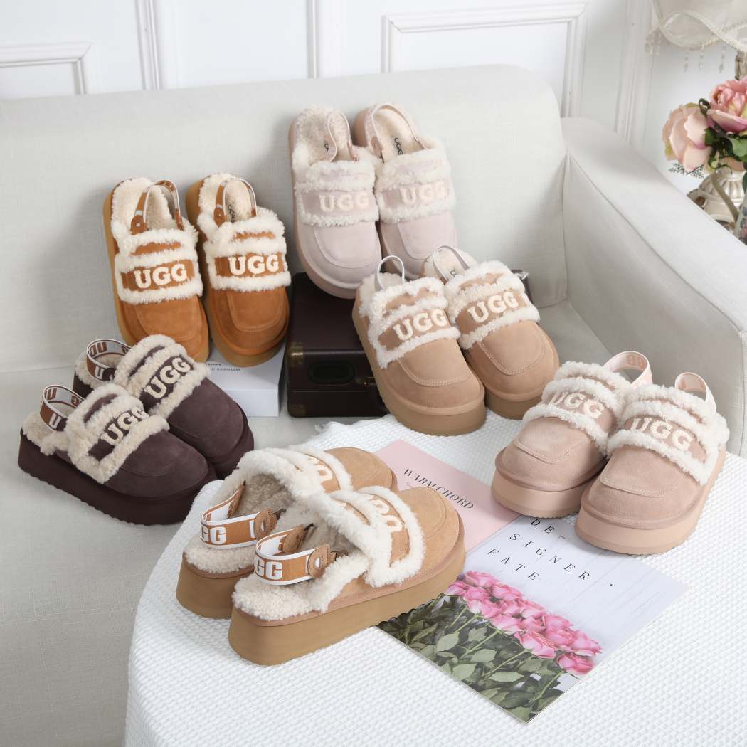 DK UGG Women Erin detachable strap Platform Scuff Slipper 162
