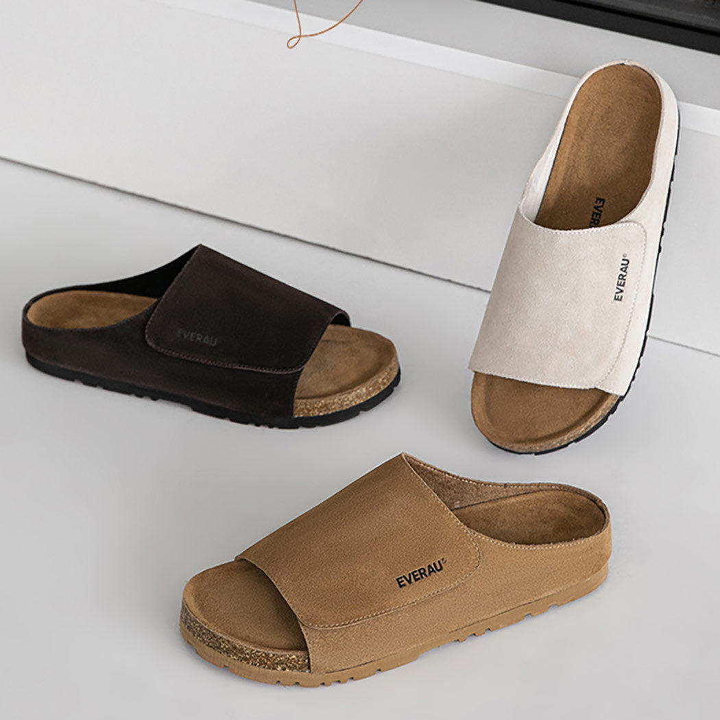 EVERAU® Men Adjustable Embossed Slip-on Summer Slides Justice EA 2051