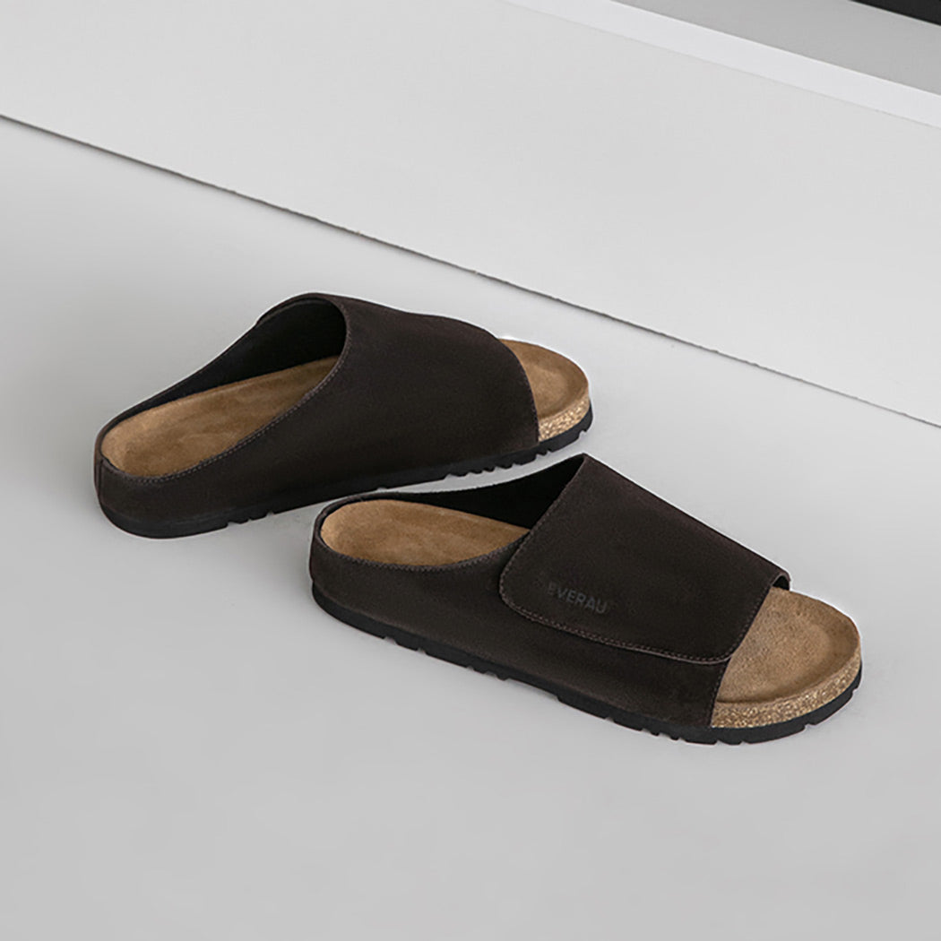 EVERAU® Men Adjustable Embossed Slip-on Summer Slides Justice EA 2051