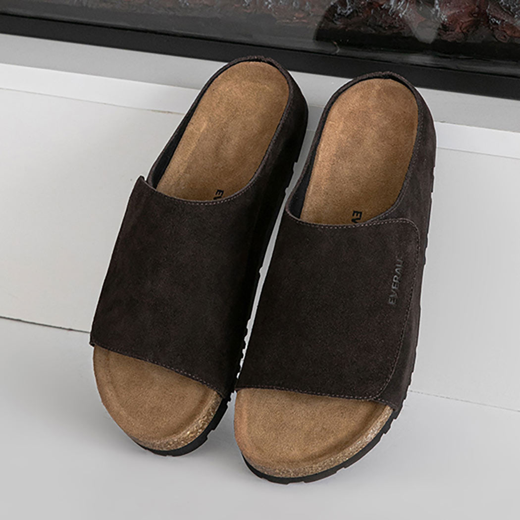 EVERAU® Men Adjustable Embossed Slip-on Summer Slides Justice EA 2051