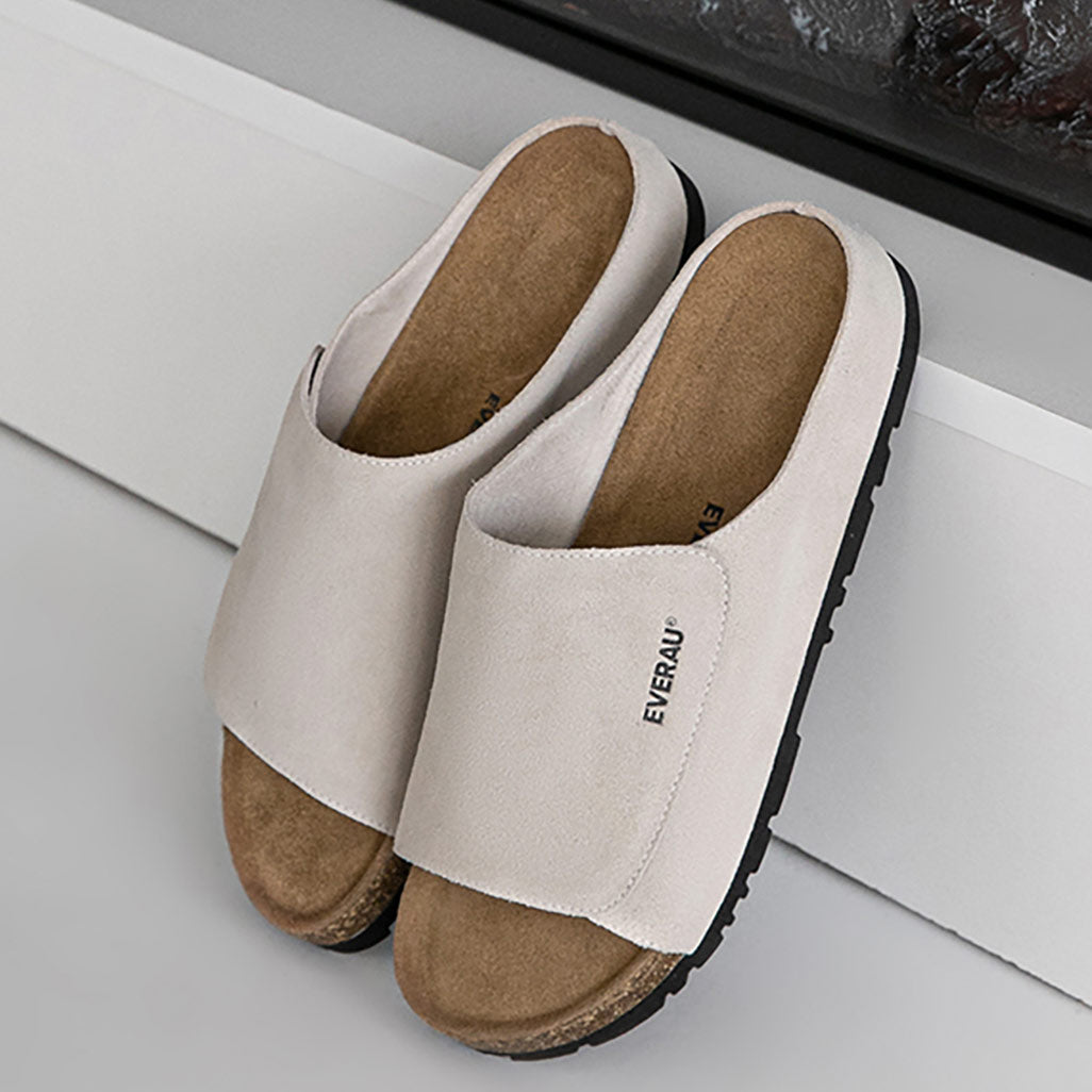 EVERAU® Men Adjustable Embossed Slip-on Summer Slides Justice EA 2051