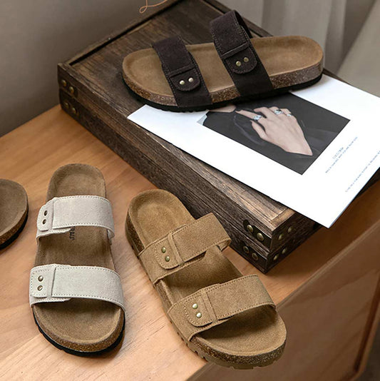 EVERAU® Double Straps Slip-on Summer Sandal Slides Aurelia EA 2053