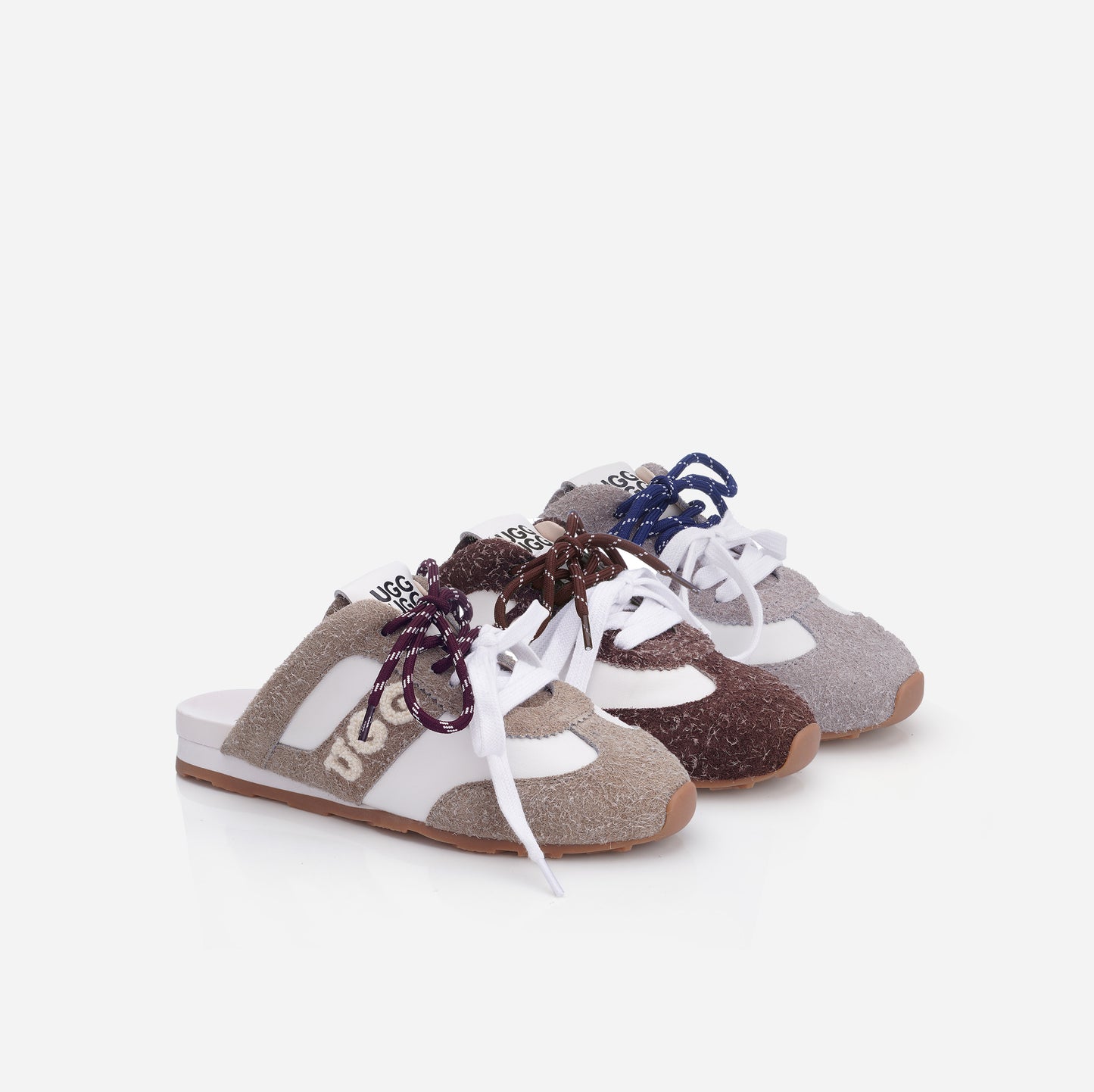 OZLANA UGG Harrington Panel Double Shoelace Sneaker Mule Slippers OZ 7005