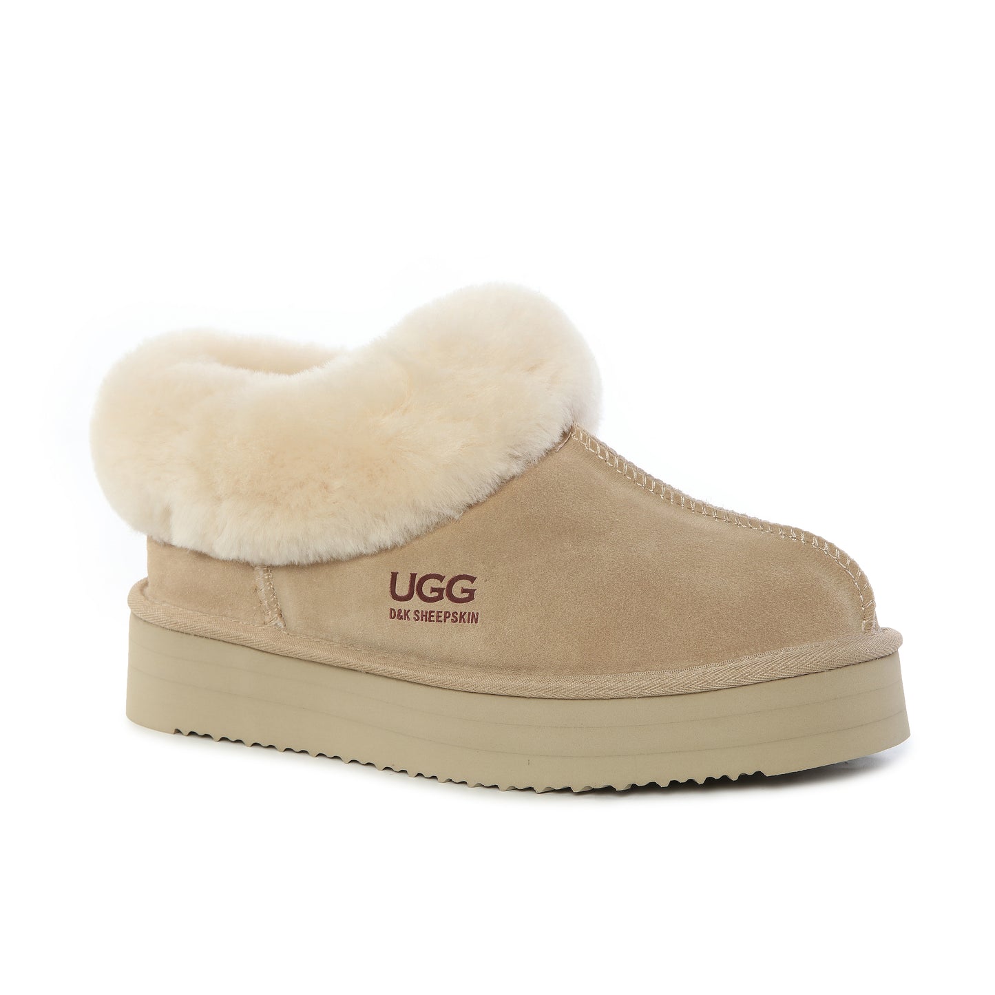 DK UGG Sheepskin Platform Slippers Franka 118
