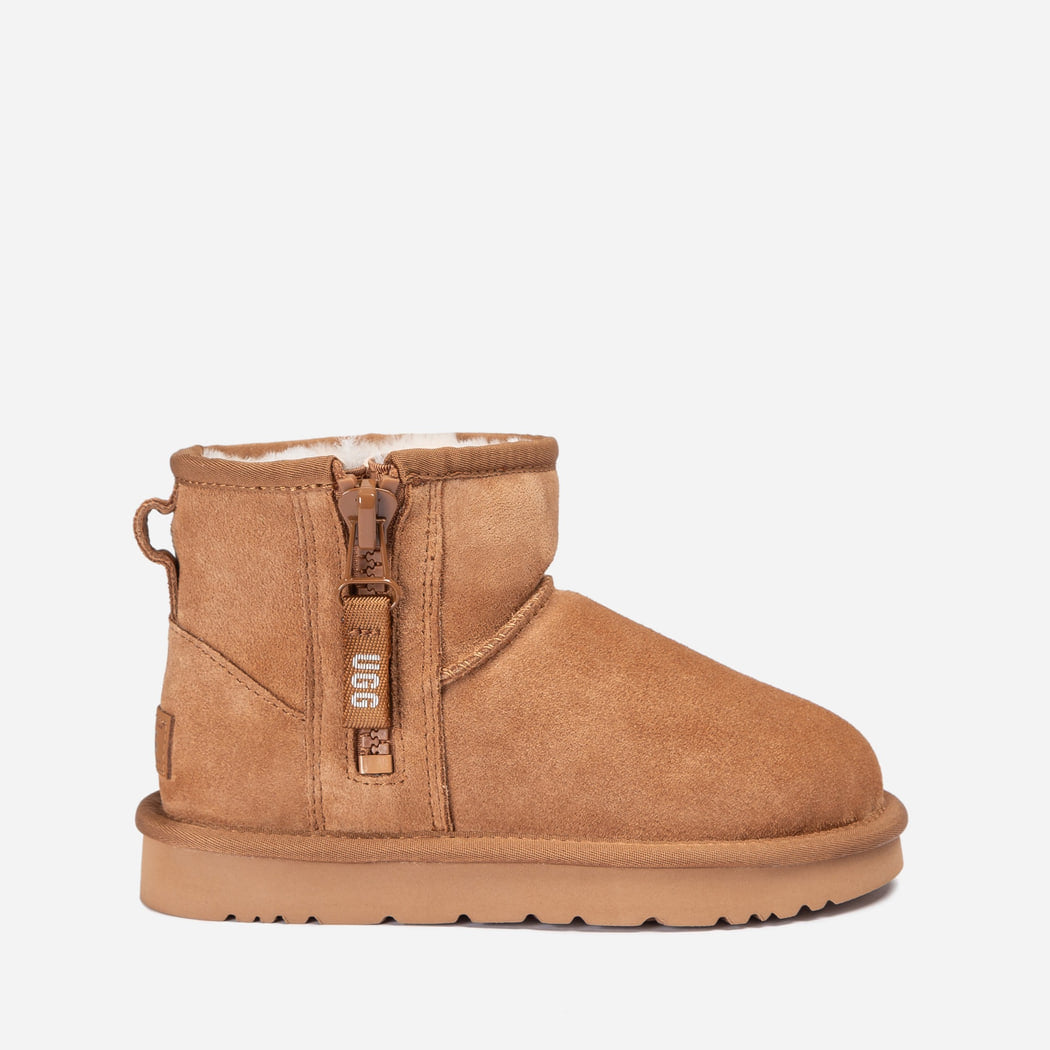 OZWEAR UGG Kids Easy On Mini Zip Boots Chestnut OB867K
