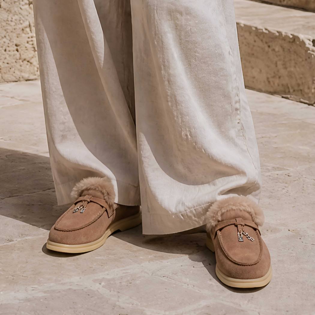 OZWEAR UGG Women's Shearling Loafer UGG Moccasin OB 1034