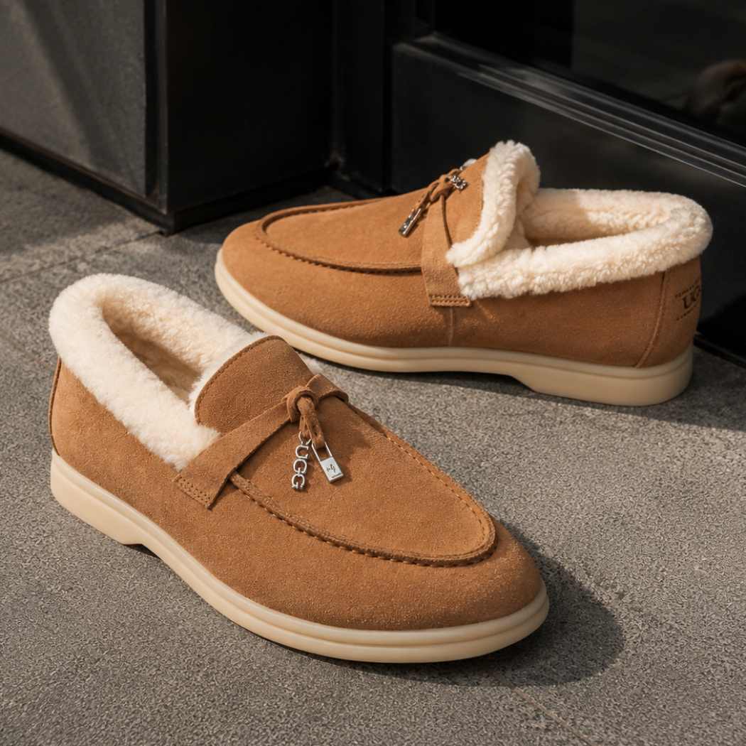 OZWEAR UGG Women's Shearling Loafer UGG Moccasin OB 1034