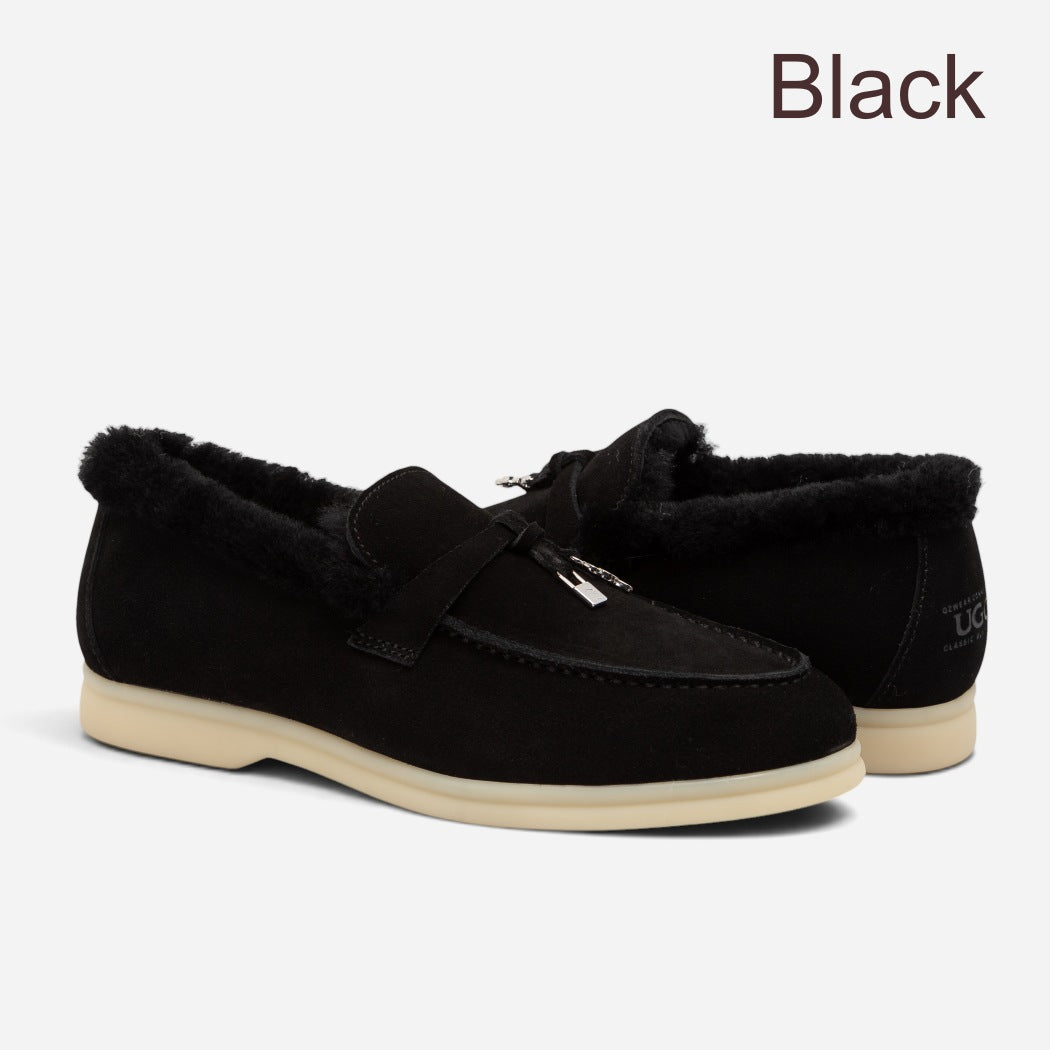 OZWEAR UGG Women's Shearling Loafer UGG Moccasin OB 1034